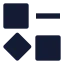 Resourcesremove icon with solid sharp style