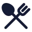 Restaurant icon with solid standard style