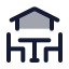Restaurant icon with duotone standard style