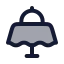 Restauranttable icon with duotone rounded style