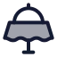 Restauranttable icon with duotone standard style