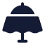 Restauranttable icon with solid standard style