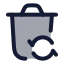 Restorebin icon with duotone rounded style
