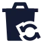 Restorebin icon with solid sharp style