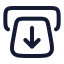 Reversewithdrawal icon with stroke rounded style