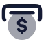Reversewithdrawal icon with bulk rounded style