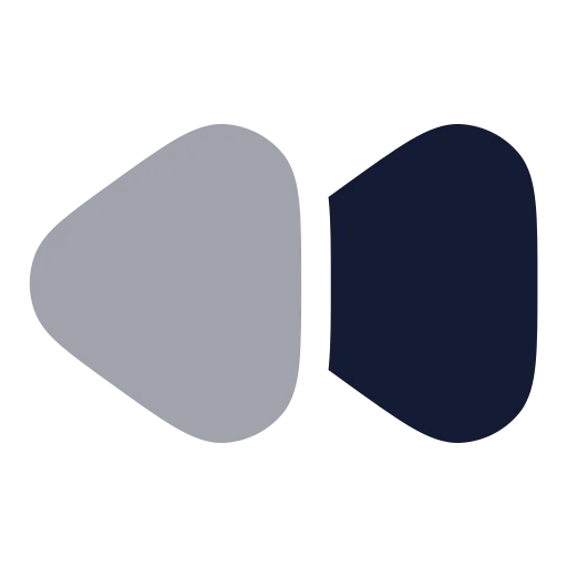 Rewind Icon in Bulk Rounded style