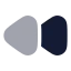 Rewind icon with bulk rounded style