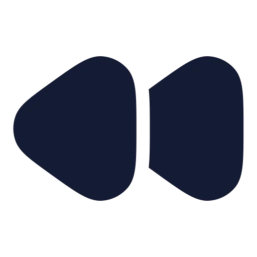 Rewind Icon in Solid Rounded style