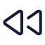 Rewind icon with stroke standard style