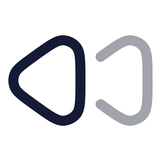 Rewind Icon in Twotone Rounded style