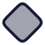 Rhombus icon with duotone rounded style