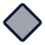 Rhombus icon with duotone standard style