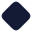 Rhombus icon with solid rounded style