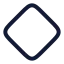 Rhombus icon with stroke rounded style