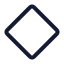 Rhombus icon with stroke standard style