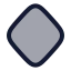 Rhombus icon with duotone rounded style