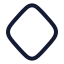 Rhombus icon with stroke rounded style