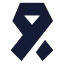 Ribbon icon with solid sharp style