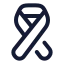 Ribbon icon with stroke rounded style