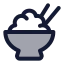 Ricebowl icon with duotone standard style