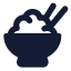 Ricebowl icon with solid standard style
