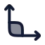 Rightangle icon with duotone rounded style