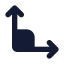 Rightangle icon with solid standard style