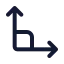 Rightangle icon with stroke standard style