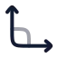 Rightangle icon with twotone rounded style