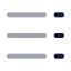 Righttoleftlistdash icon with duotone rounded style
