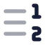 Righttoleftlistnumber icon with bulk rounded style