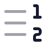 Right To Left List Number icon preview