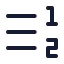 Righttoleftlistnumber icon with duotone standard style