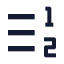 Righttoleftlistnumber icon with solid sharp style