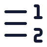 Right To Left List Number icon preview