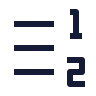 Right To Left List Number icon preview