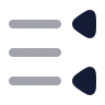 Right To Left List Triangle icon preview