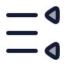 Right To Left List Triangle icon preview