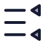 Righttoleftlisttriangle icon with duotone standard style