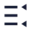 Righttoleftlisttriangle icon with solid sharp style