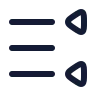 Right To Left List Triangle icon preview
