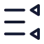 Righttoleftlisttriangle icon with stroke standard style