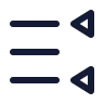 Right To Left List Triangle icon preview