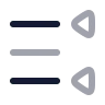 Right To Left List Triangle icon preview