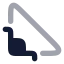 Righttriangle icon with bulk rounded style