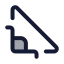 Righttriangle icon with duotone standard style