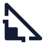 Righttriangle icon with solid sharp style