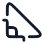 Righttriangle icon with stroke rounded style