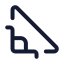 Righttriangle icon with stroke standard style